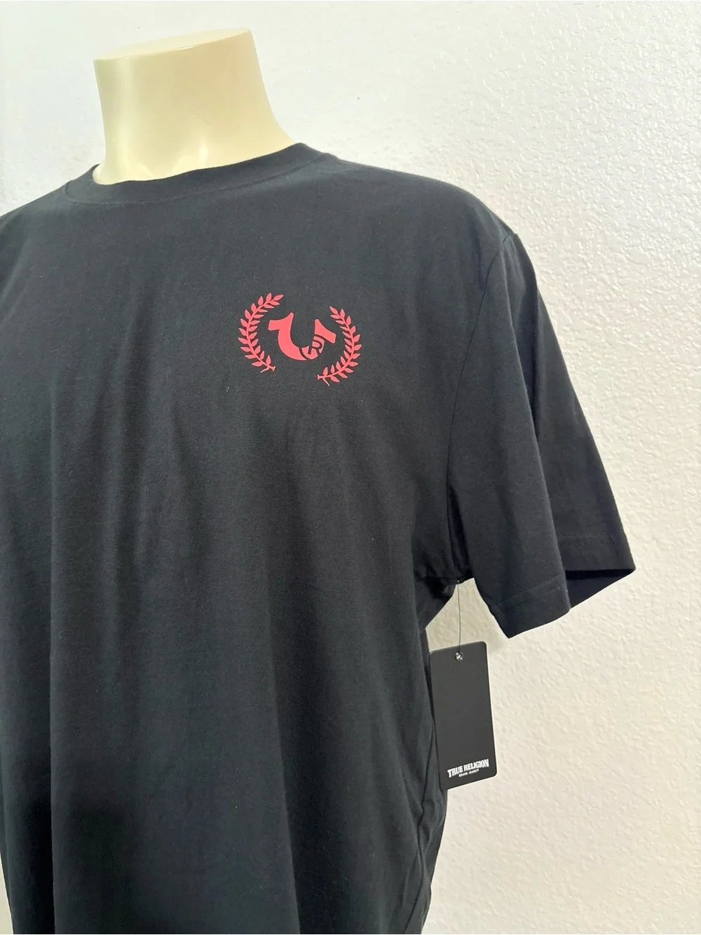 True Religion Black Graphic 'World Tour' Backprint Tee